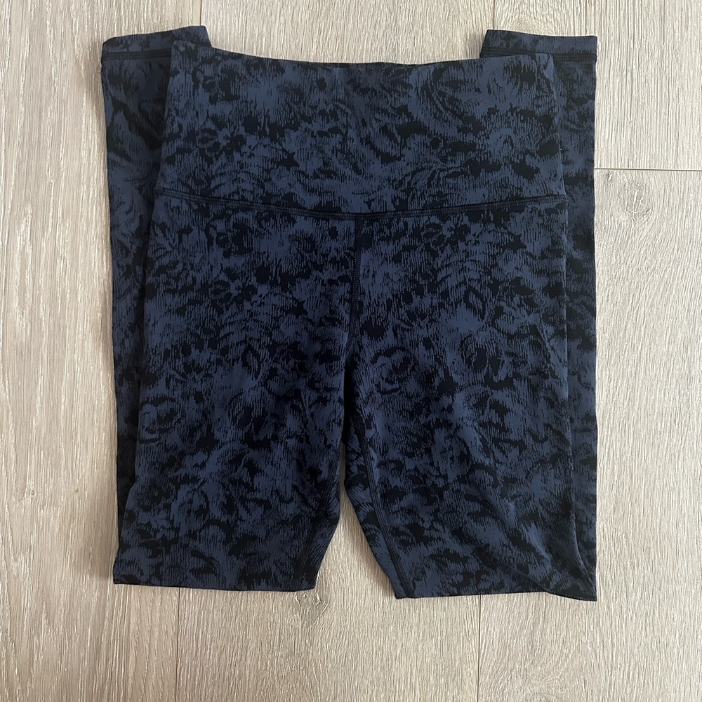Athleta Navy Elation Textured Leggings